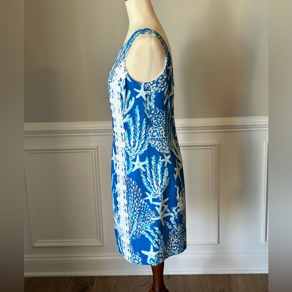 NEW Lilly Pulitzer Ember Shift Dress in Brewster Blue Good Reef size 8 - Picture 7 of 15